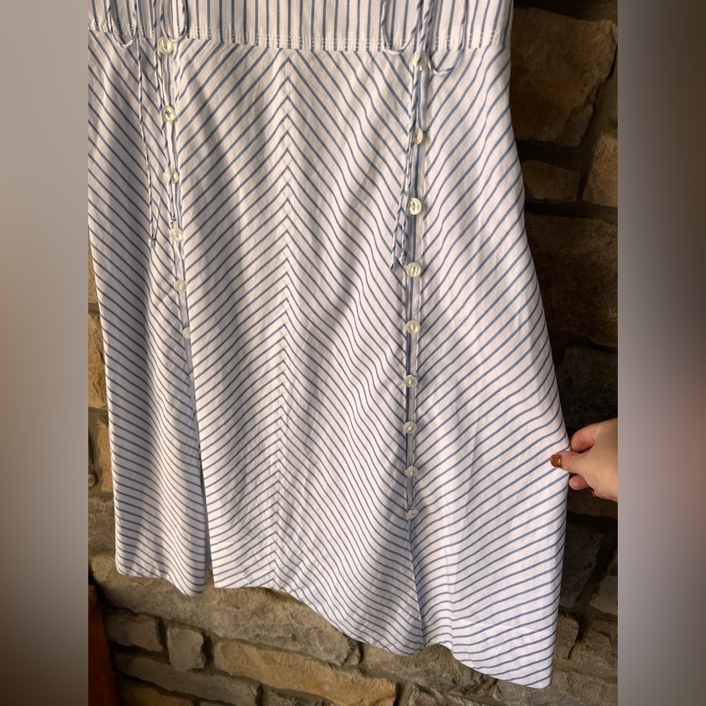 NWT! Rebecca Taylor Pinstripe Midi Tank Dress Sz 12 - Picture 9 of 16